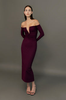 Noemi Dress Maroon