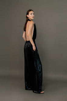 Mira Top Sequins Shiny Black