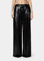 Gal Pants Sequins Shiny Black