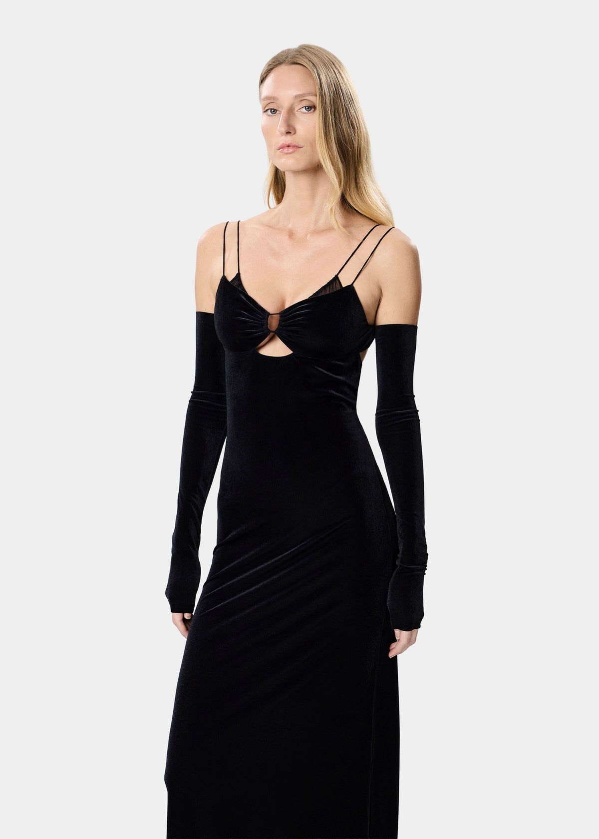 Greta Dress Velvet Jet Black