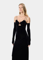 Greta Dress Velvet Jet Black