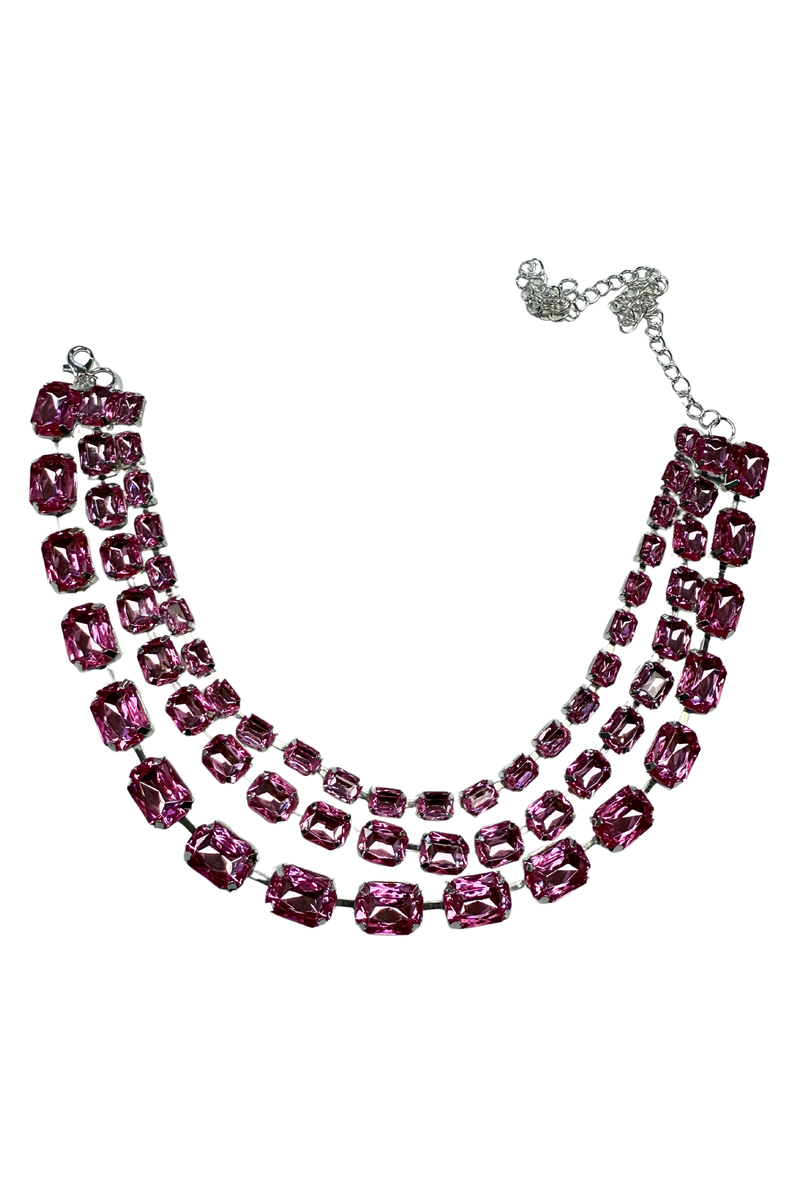Pink Necklace (3 Rows)
