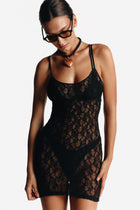 Short Lace Dress Black