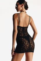 Short Lace Dress Black