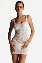 Short Lace Dress White