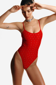 Crystal Swimsuit Red