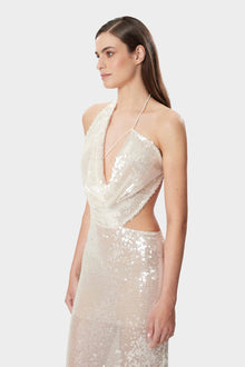 ISELIN Dress Sequins Cream