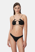 JADIA THONG Two Piece Deep Black