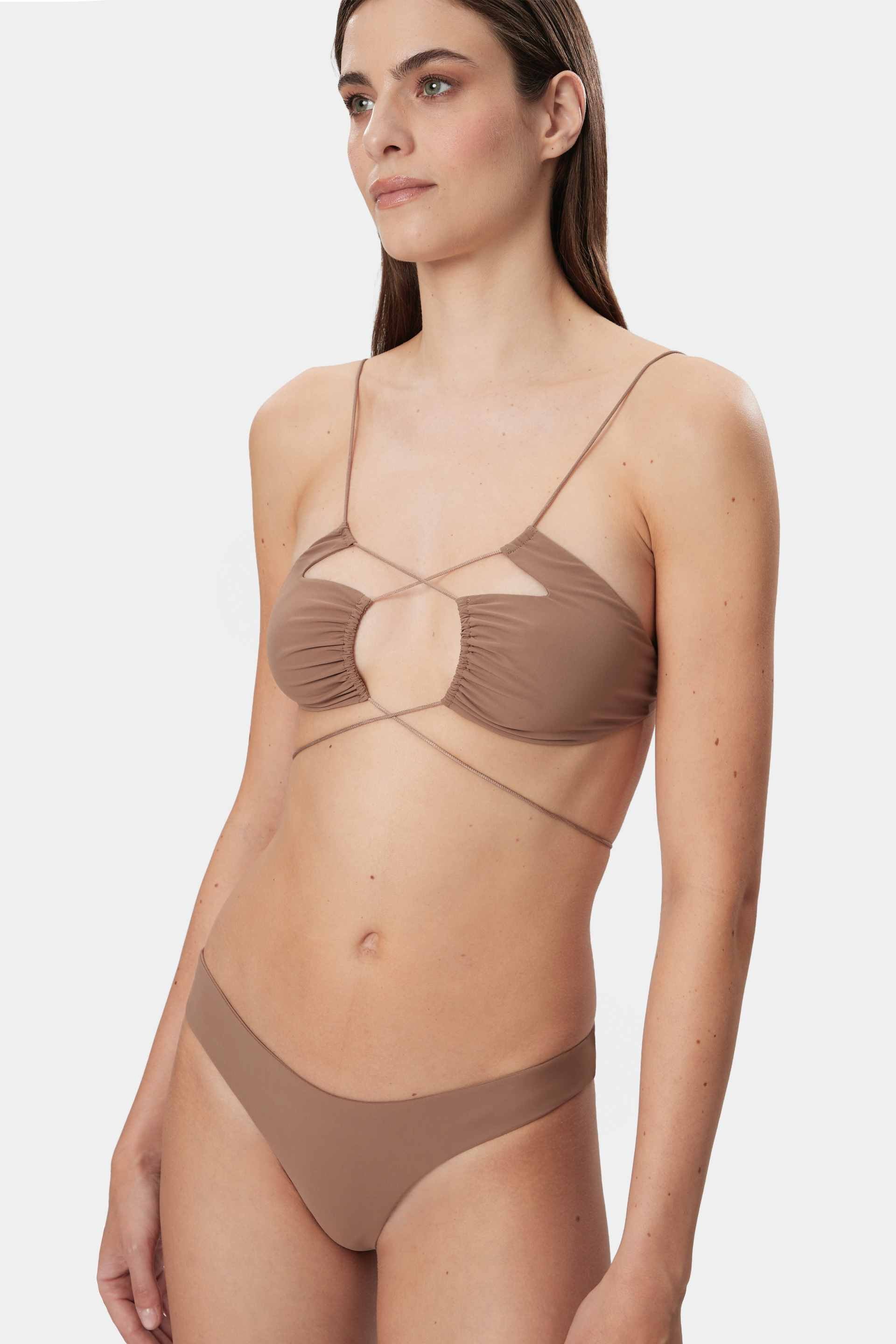 JADIA THONG Two Piece Desert Tan