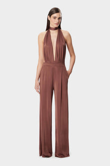 LENNOX Jumpsuit Satin Cocoa