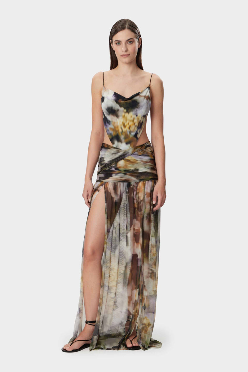 TAYLA Skirt Sheer Faded Floral