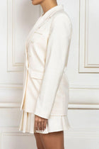 White Double Breasted Blazer