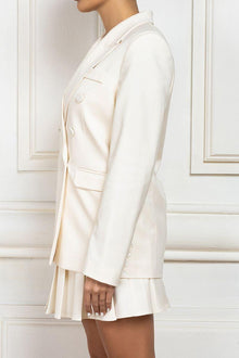 White Double Breasted Blazer