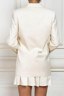 White Double Breasted Blazer