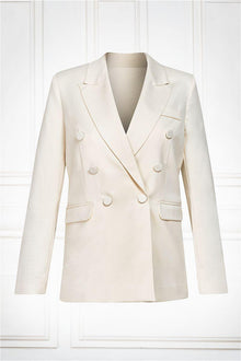 White Double Breasted Blazer