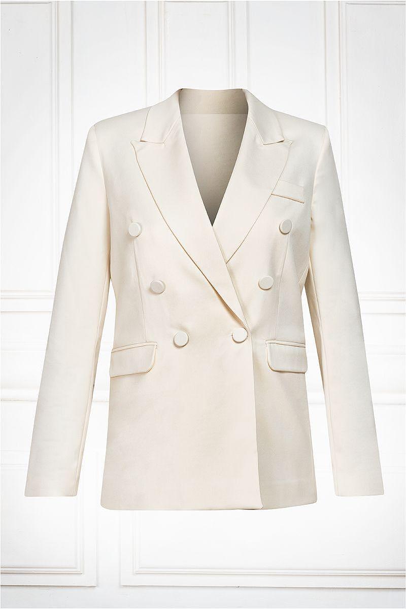 White Double Breasted Blazer