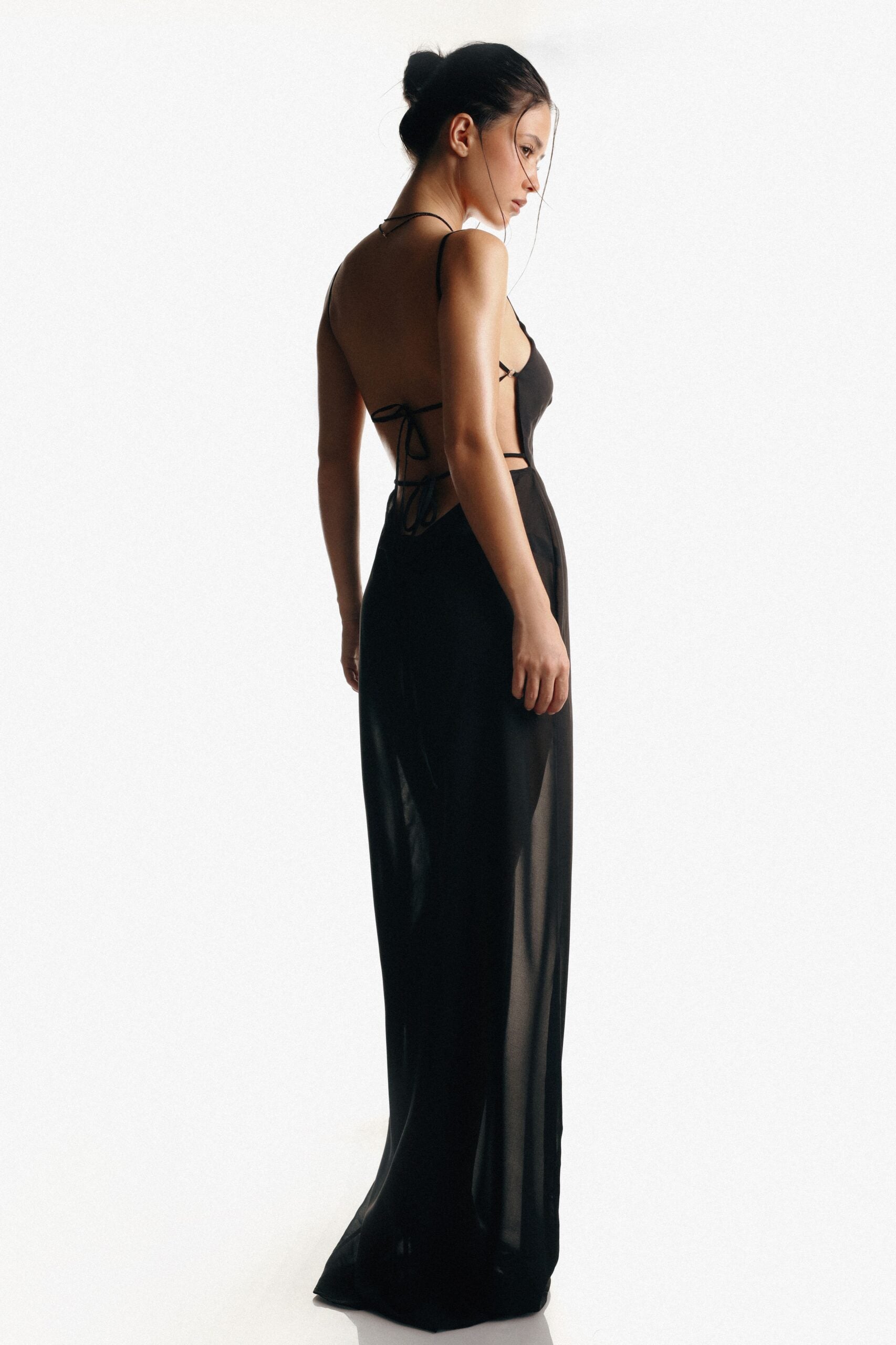 Flemish Knot Black Cut-Out Maxi Dress | Love Delina Flemish Knot Black Cut-Out Maxi Dress | Love Delina