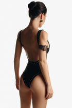 Golden Dots One-Piece Black